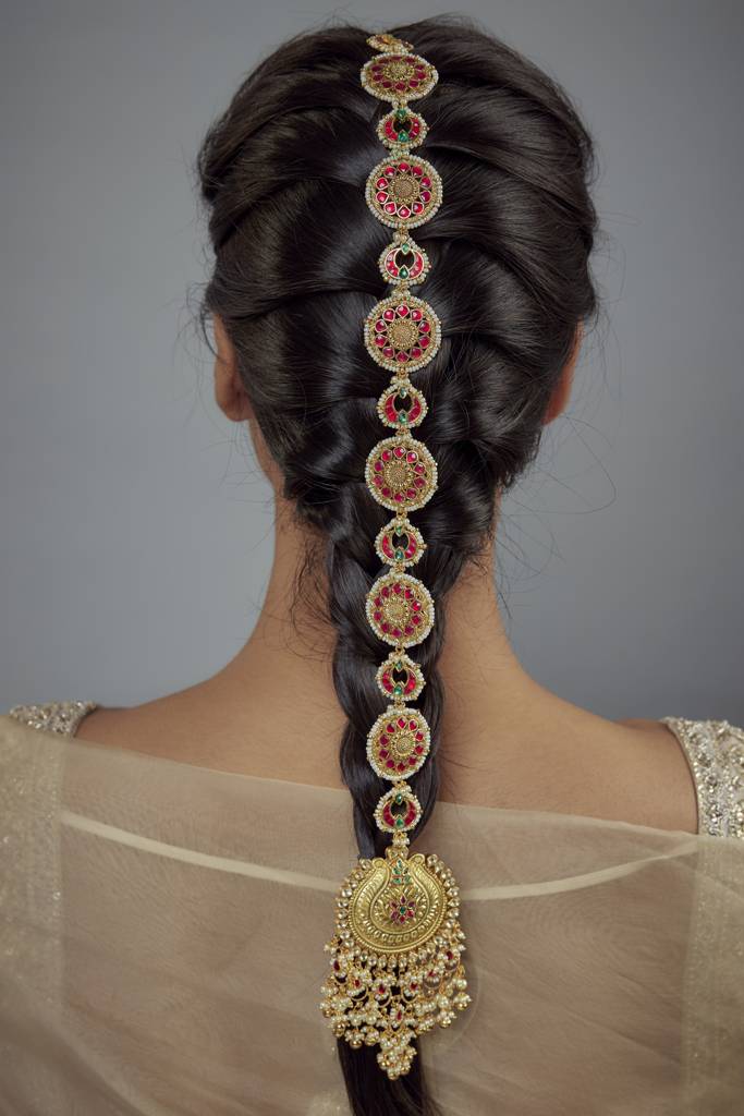 Vivinia By Vidhi Mehra Saadgi Gold Plated Red Kundan, Polki Womens Maathapatti -Vh186 : VH186