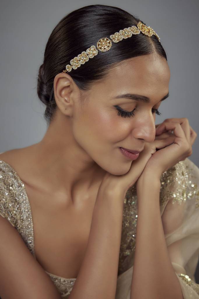 Vivinia By Vidhi Mehra Saadgi Gold Plated Kundan, Polki Womens Maathapatti -Vh192 : VH192