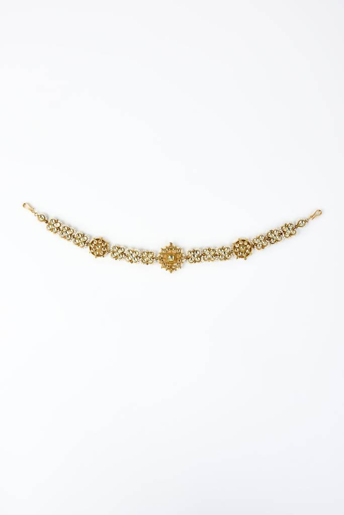 Vivinia By Vidhi Mehra Saadgi Gold Plated Kundan, Polki Womens Maathapatti -Vh192 : VH192