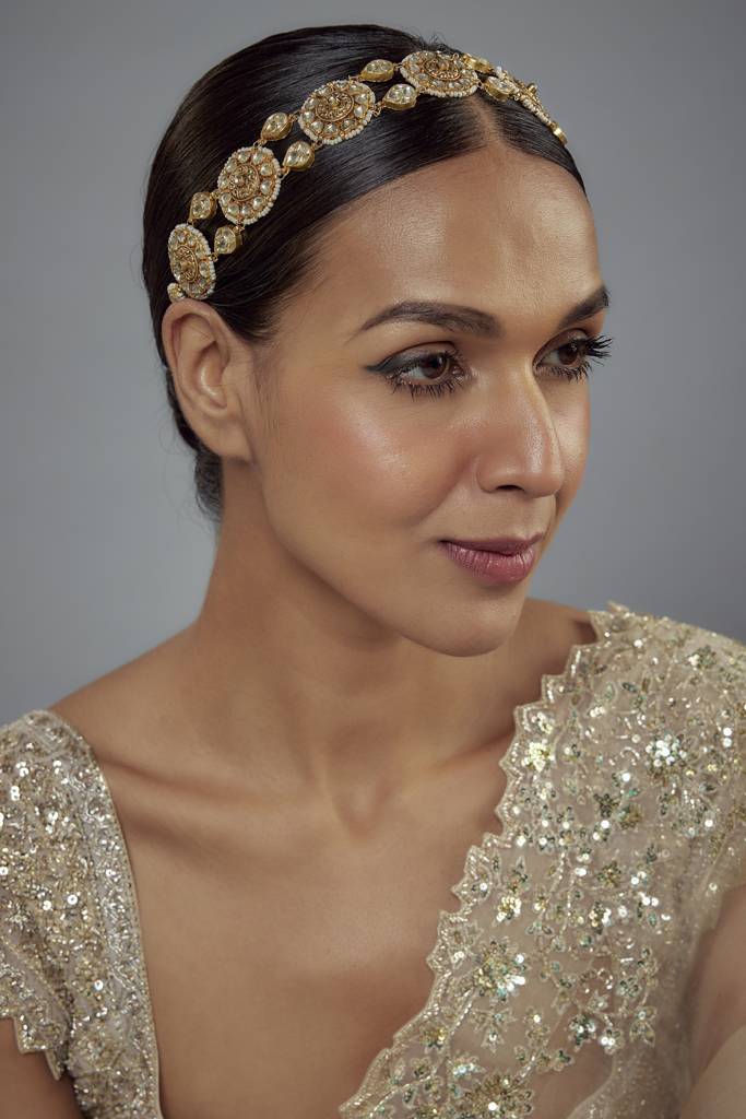 Vivinia By Vidhi Mehra Saadgi Gold Plated Kundan, Polki Womens Maathapatti -Vh195 : VH195