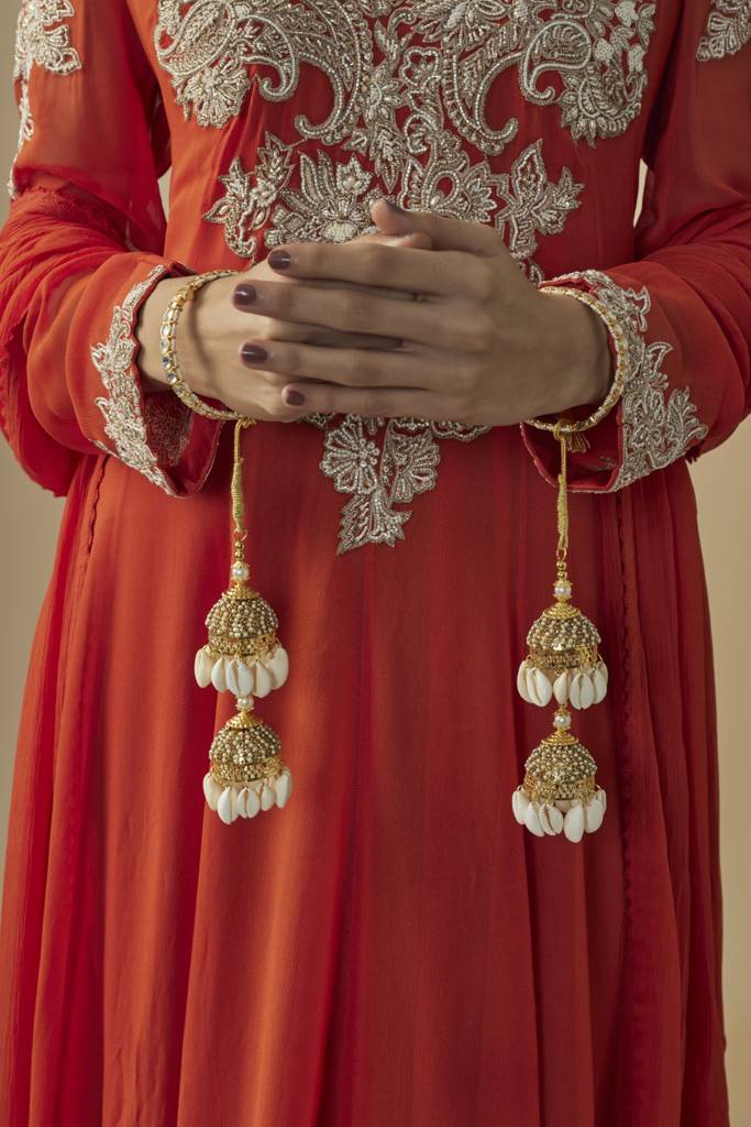 Vivinia By Vidhi Mehra Gold Plated Womens Pair Of Kaleeras (Freesize)-Vkl032 : VKL032