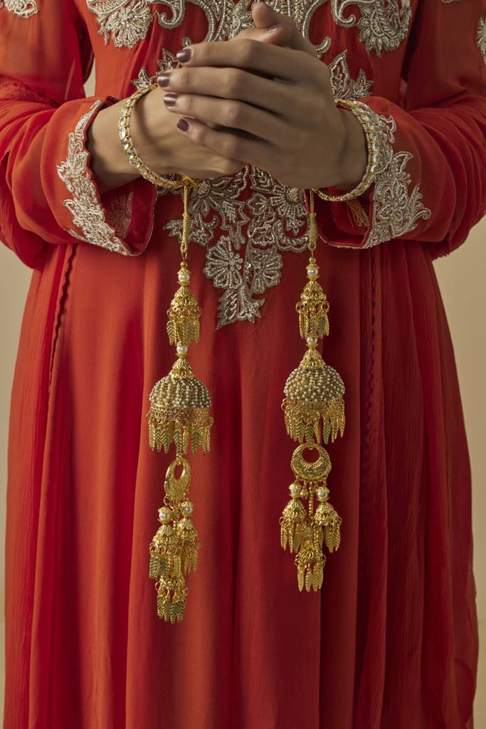 Vivinia By Vidhi Mehra Gold Plated Womens Pair Of Kaleeras (Freesize)-Vkl033 : VKL033