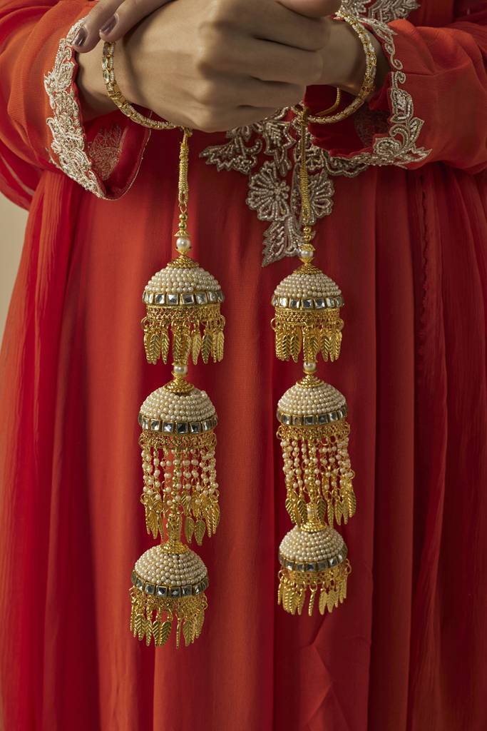 Vivinia By Vidhi Mehra Gold Plated Womens Pair Of Kaleeras (Freesize)-Vkl036 : VKL036
