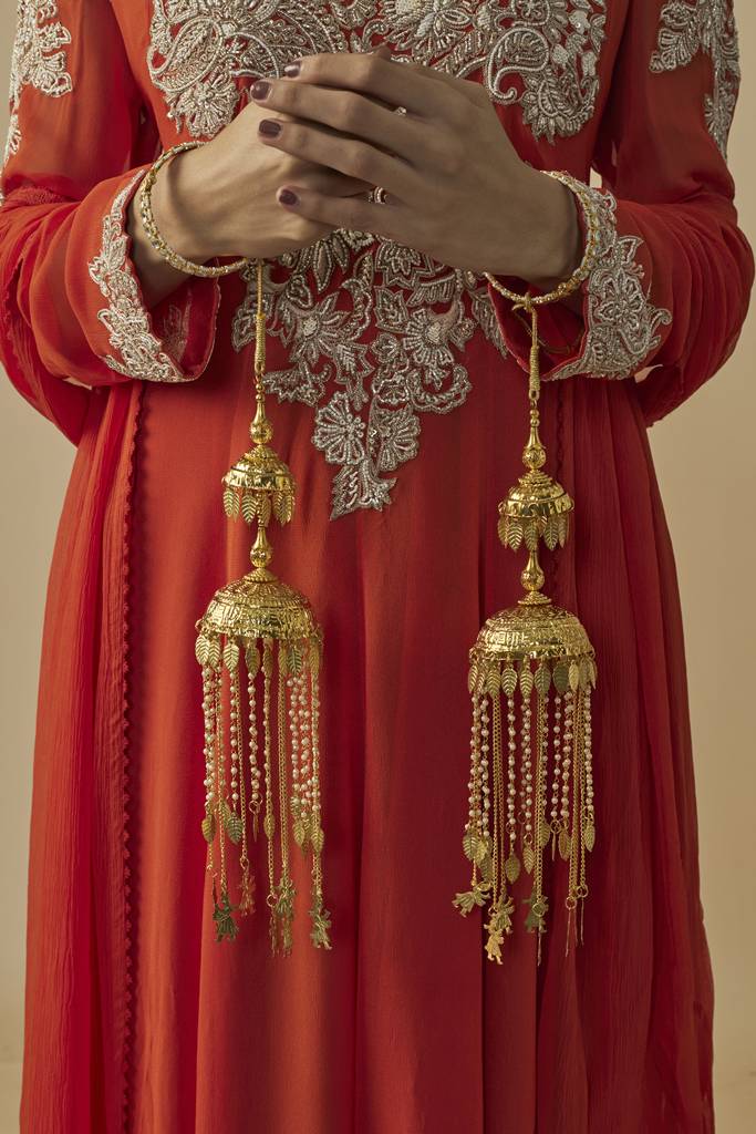 Vivinia By Vidhi Mehra Gold Plated Womens Pair Of Kaleeras (Freesize)-Vkl037 : VKL037