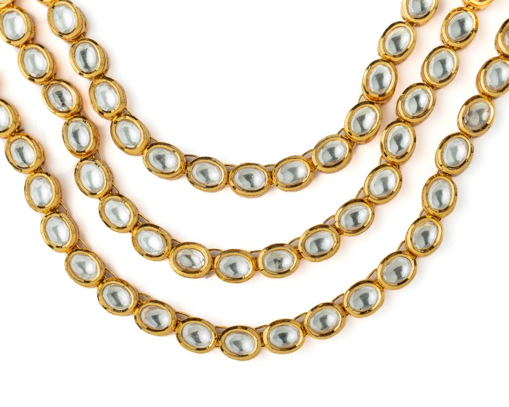 Vivinia By Vidhi Mehra Gold Plated Womens Kundan, Polki Necklace Set-Vn010 : VN010