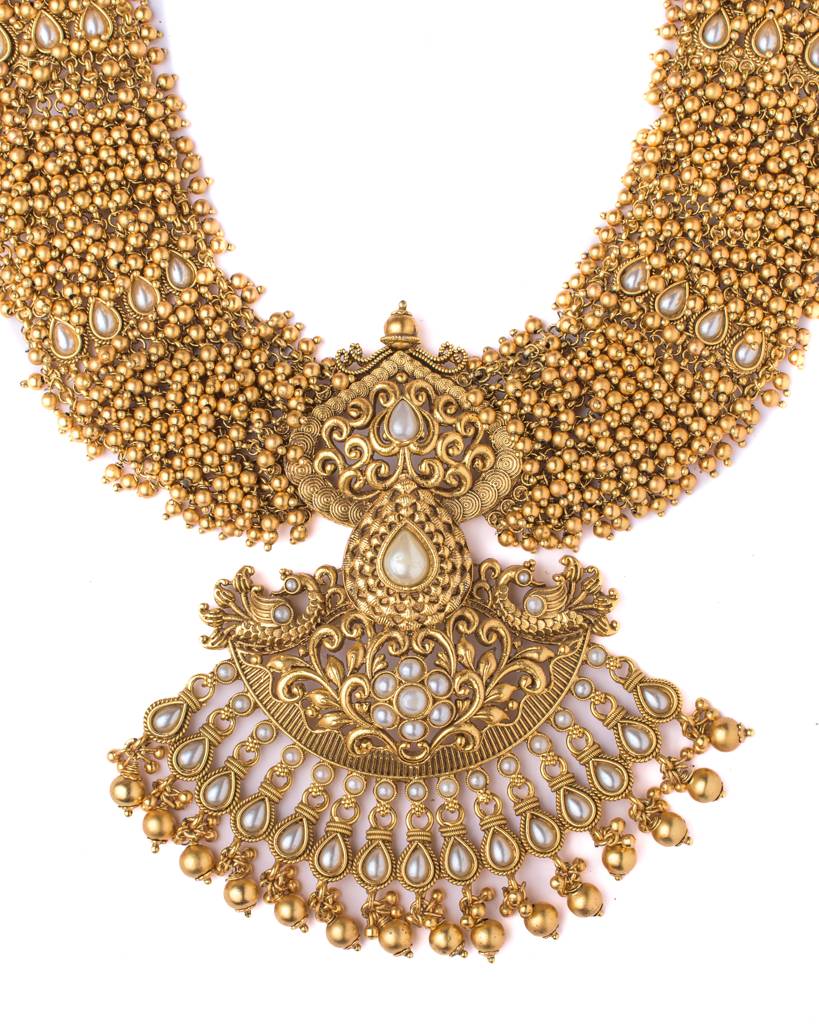 Vivinia By Vidhi Mehra Saadgi Gold Plated Womens Long Necklace Set With Pair Of Earrings -Vn1040 : VN1040