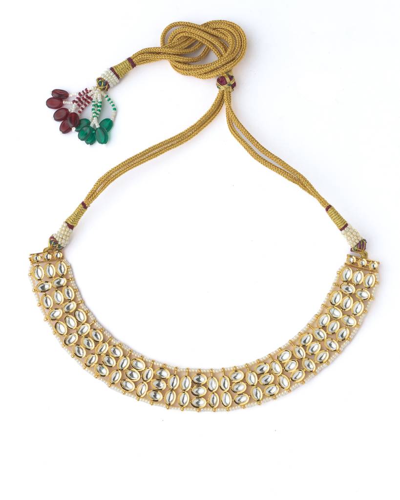 Vivinia By Vidhi Mehra Gold Plated Womens Choker Necklace Set-Vn1066 : VN1066