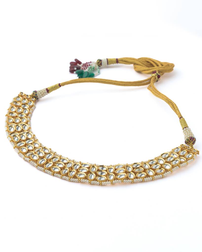 Vivinia By Vidhi Mehra Gold Plated Womens Choker Necklace Set-Vn1066 : VN1066