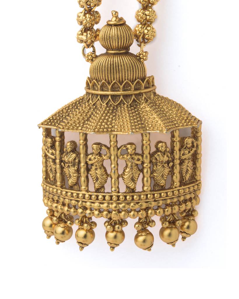 Vivinia By Vidhi Mehra Gold Plated Womens Long Necklace Set With Pair Of Earrings-Vn113 : VN113