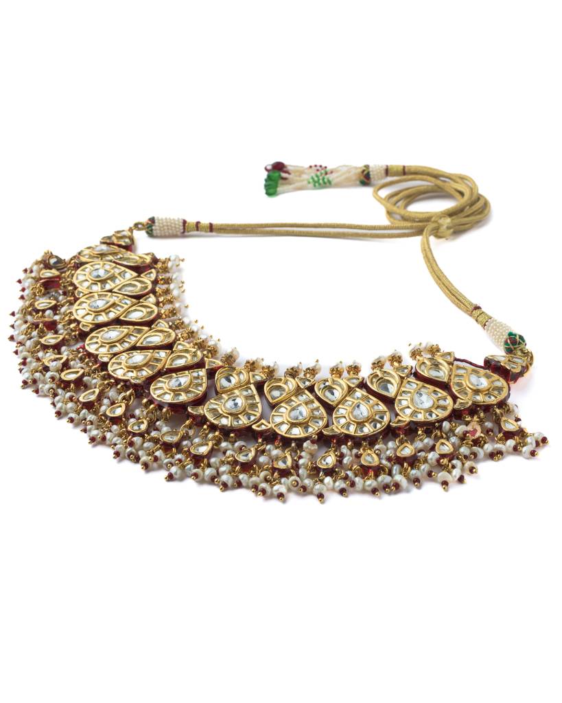Vivinia By Vidhi Mehra Gold Plated Womens Choker Necklace Set-Vn181 : VN181