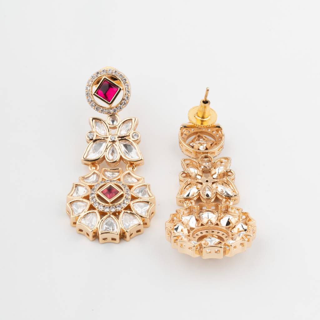 Kundan With Synthetic Stone Choker Necklace Set : VN364
