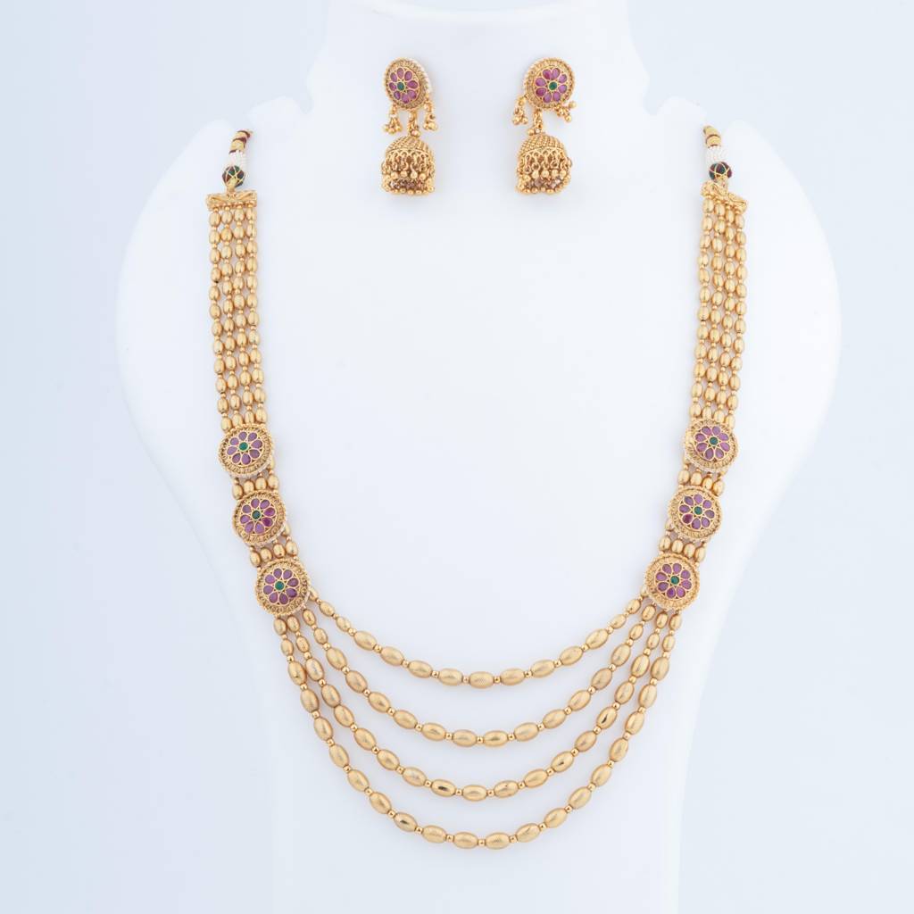 Beads Layered Long Necklace Set : VN550