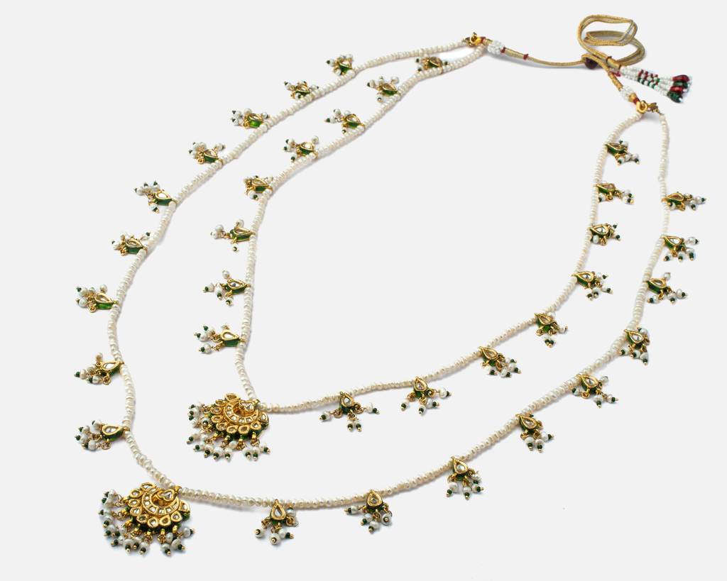 Vivinia By Vidhi Mehra Antara Gold Plated Whitewomens Kundan, Polki Long Necklace Set -Vn735 : VN735