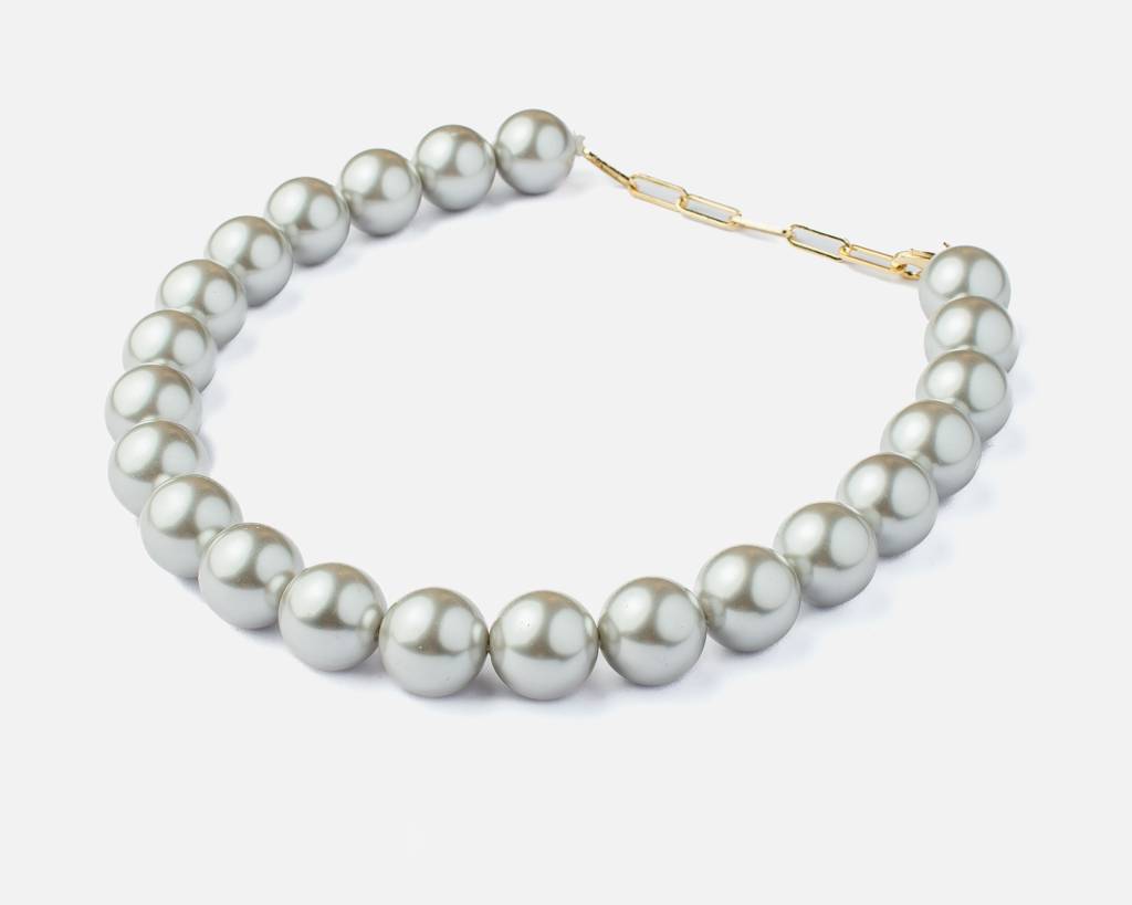 Vivinia By Vidhi Mehra Florence Grey Womens Pearl Short Necklace Set -Vn870 : VN870