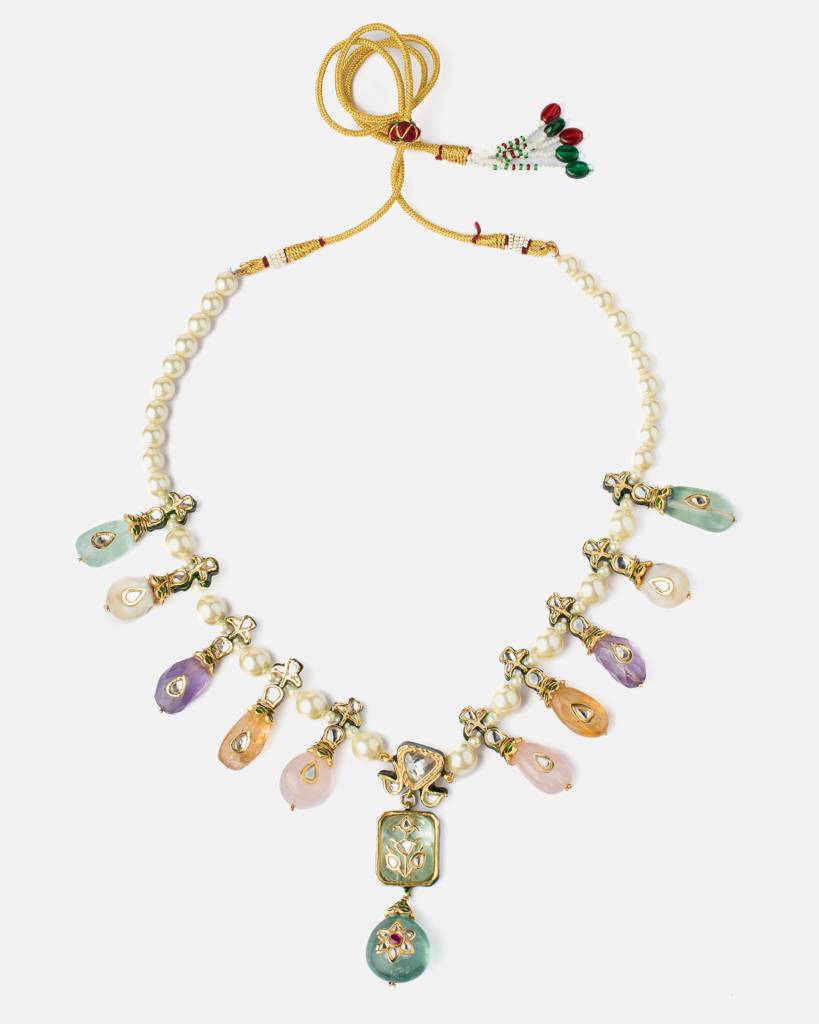 Vivinia By Vidhi Mehra Florence Multi Womens Beaded Short Necklace Set -Vn907 : VN907
