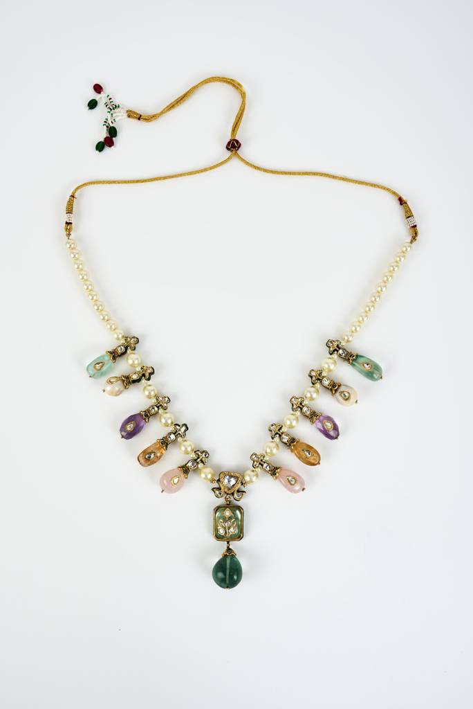 Vivinia By Vidhi Mehra Florence Multi Womens Beaded Short Necklace Set -Vn907 : VN907