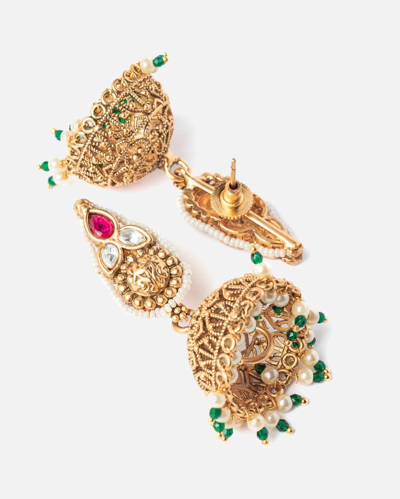 Vivinia By Vidhi Mehra Ismaarh 2.0 Gold/Pink Choker Necklace Set With Pair Of Earrings-Vn946 : VN946