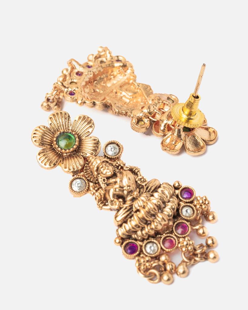Vivinia By Vidhi Mehra Ismaarh 2.0 Gold Plated Short Necklace Set With Maangtikka & Pair Of Earrings : VN957