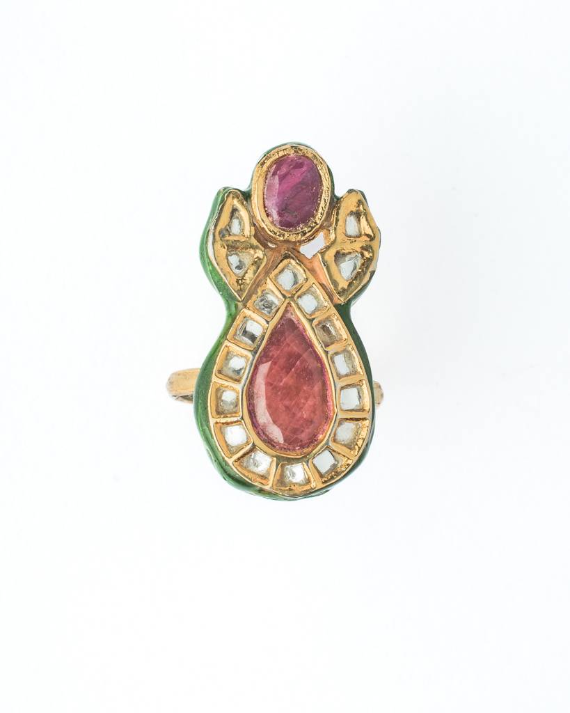 Vivinia By Vidhi Mehra Saadgi Gold Plated Multicolored Womens Kundan, Polki Ring-Vr003 : VR003