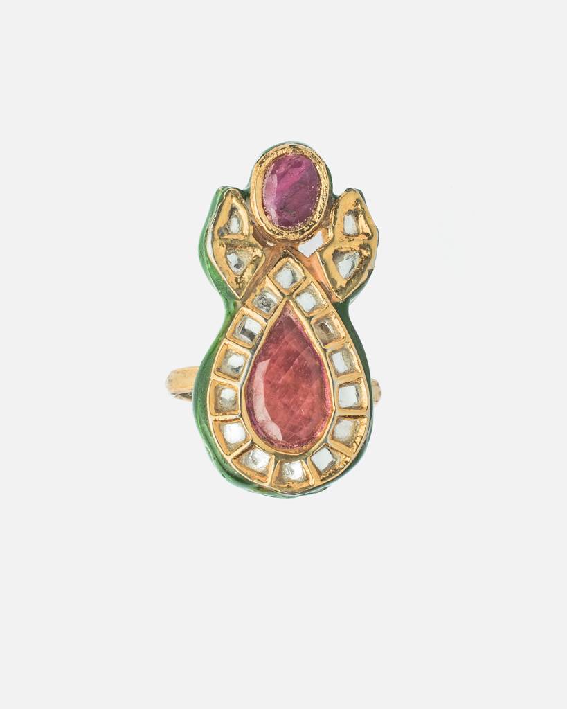 Vivinia By Vidhi Mehra Saadgi Gold Plated Multicolored Womens Kundan, Polki Ring-Vr003 : VR003