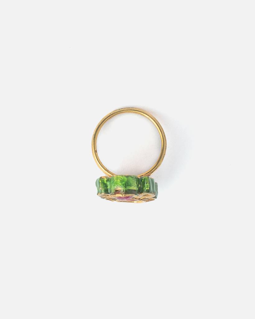 Vivinia By Vidhi Mehra Saadgi Gold Plated Multicolored Womens Kundan, Polki Ring-Vr003 : VR003