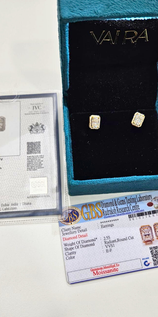 Viti Solitaire Ear Rings 2.55 Ct : VR026