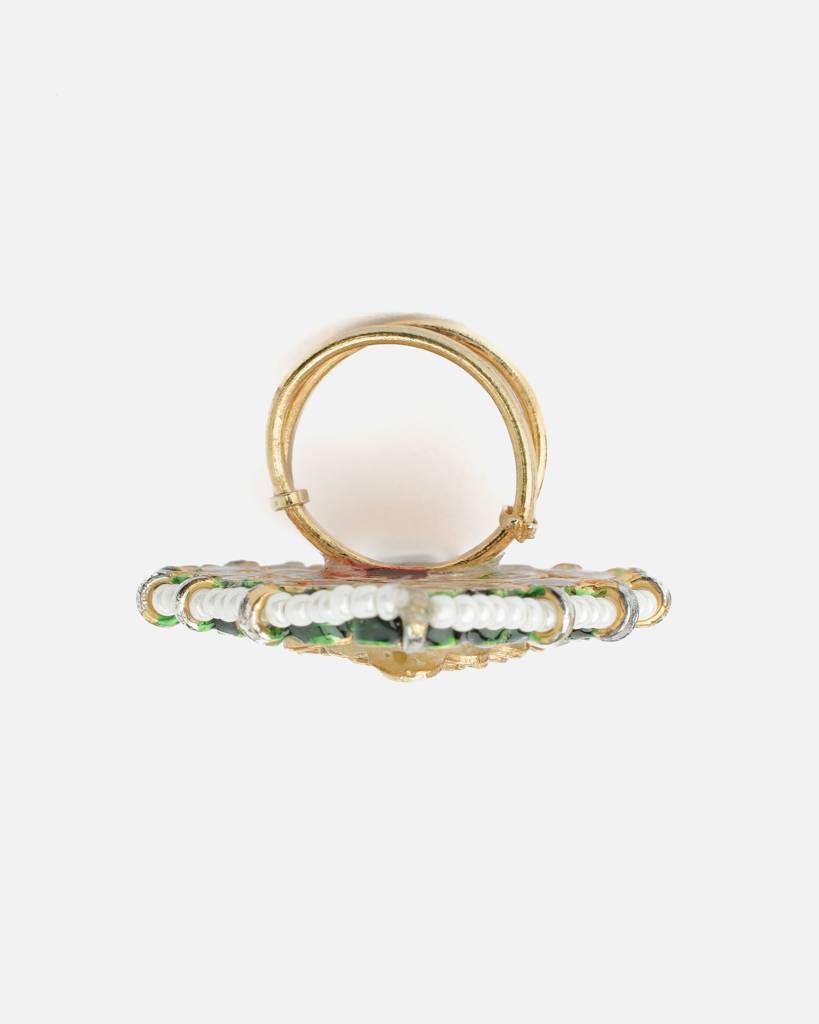 Vivinia By Vidhi Mehra Saadgi Gold Plated Womens Kundan, Polki Ring-Vr036 : VR036