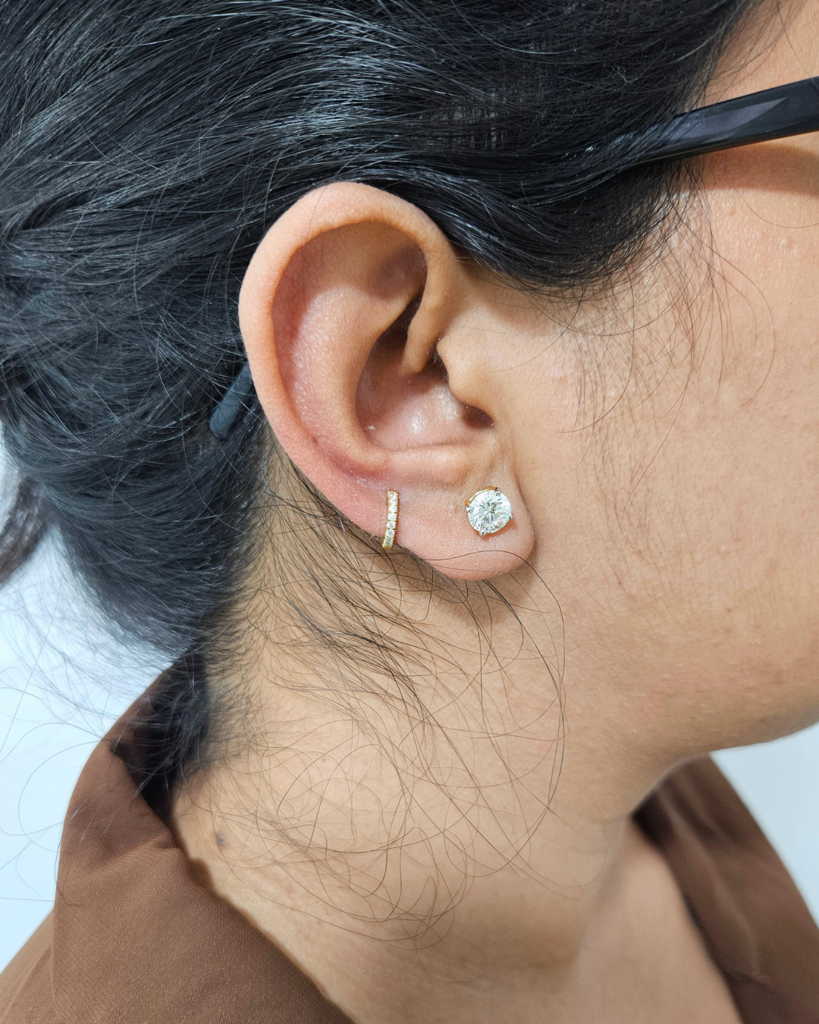 Diamond Huggies Piercing Nosepin : VR066