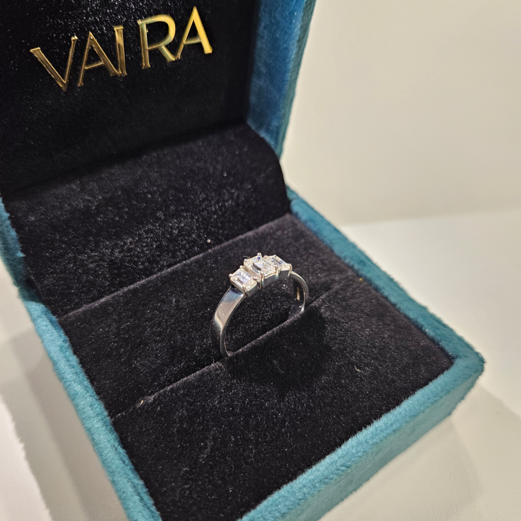 Krish Threestone Men Ring Moissanite : VR155