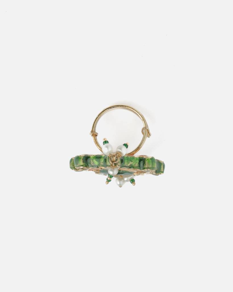 Vivinia By Vidhi Mehra Saadgi Gold Plated Green Womens Kundan, Polki Ring-Vr184 : VR184