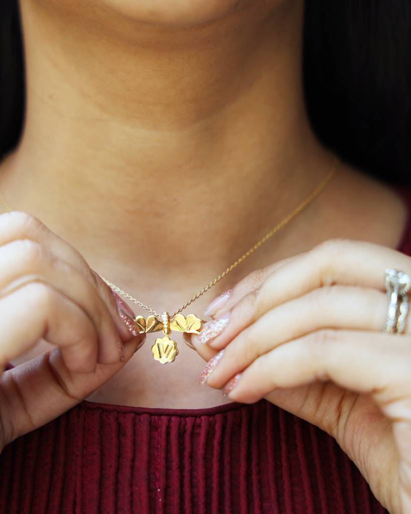 Personalised Maple Leaf Name Necklace : VYP02