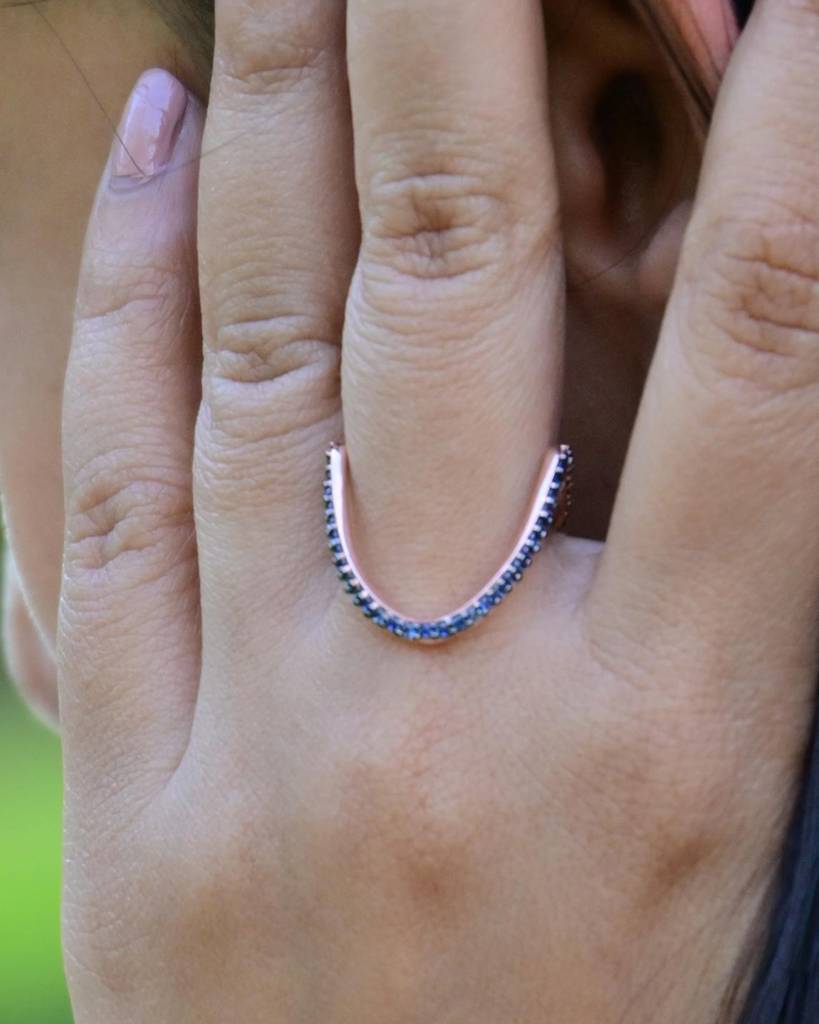 Twirl Natural Ruby And Sapphire Ring : VYR31