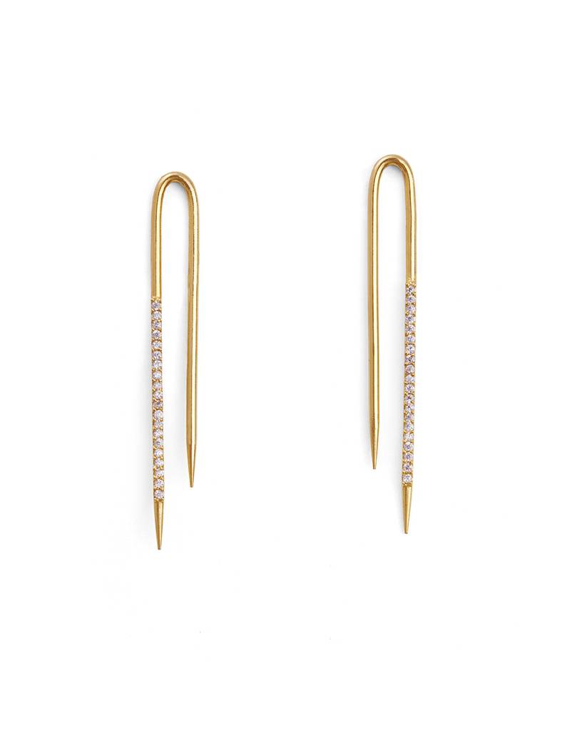 American Diamond Thread Earrings : H22-EA