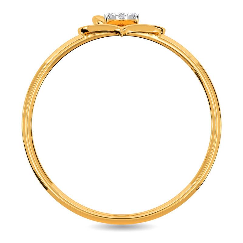 Kisna 14K Yellow Si Diamond Gold Rings For Women | The Trend Love