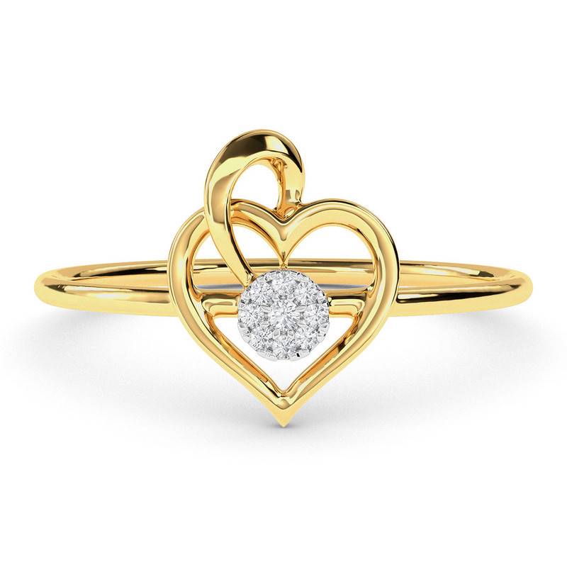 Kisna 14K Yellow Si Diamond Gold Rings For Women | The Trend Love