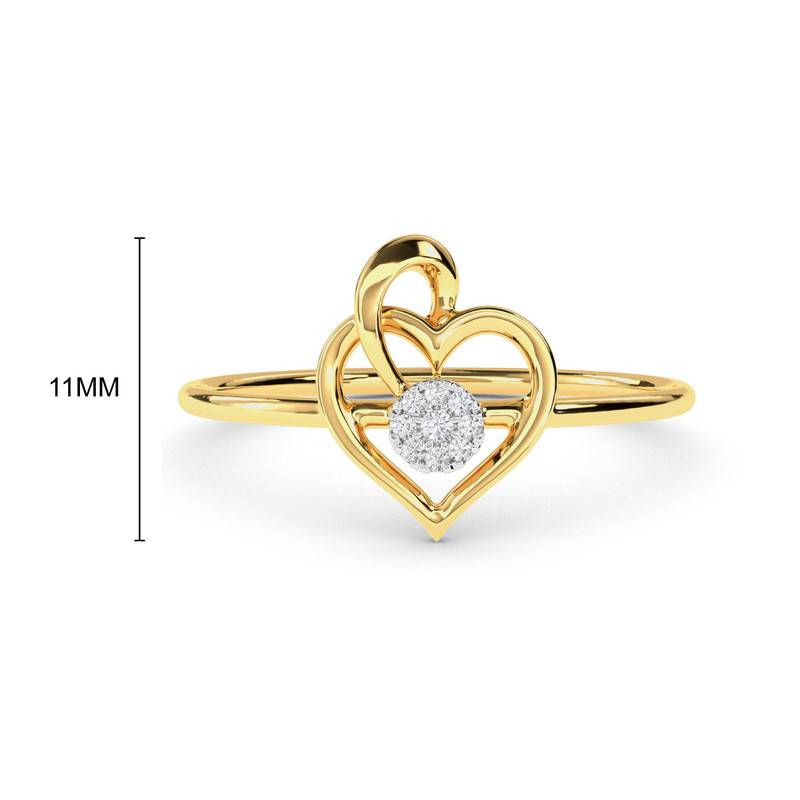 Kisna 14K Yellow Si Diamond Gold Rings For Women | The Trend Love