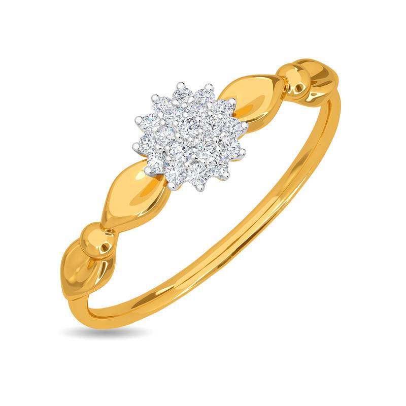 Kisna 14K Yellow Si Diamond Gold Rings For Women | Crown Curve Fashion