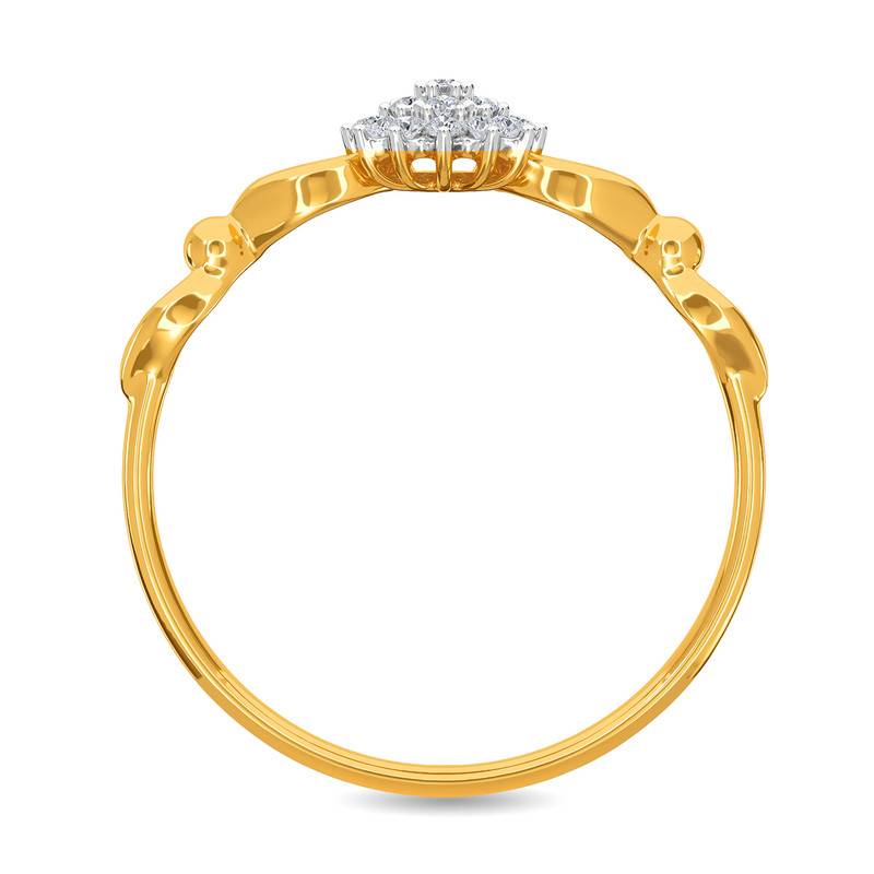 Kisna 14K Yellow Si Diamond Gold Rings For Women | Crown Curve Fashion