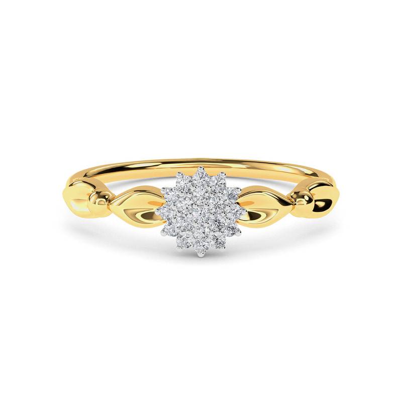 Kisna 14K Yellow Si Diamond Gold Rings For Women | Crown Curve Fashion