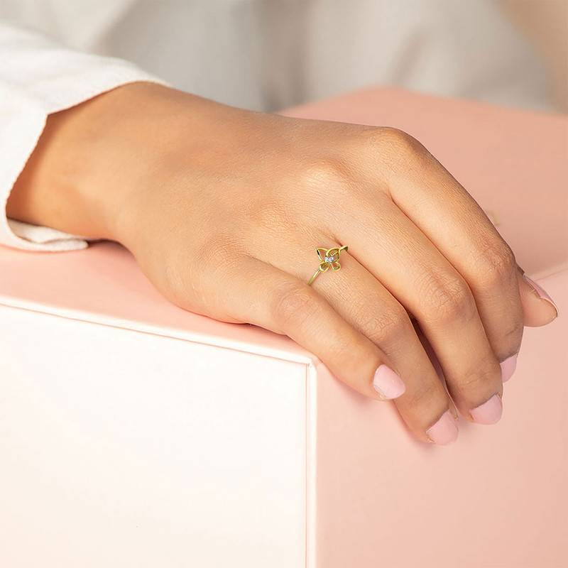 Kisna 14K Yellow Si Diamond Gold Rings For Women | Wrap Butterfly