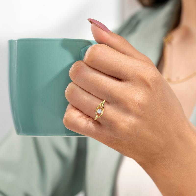 Kisna 14K Yellow Si Diamond Gold Rings For Women Enhanced Curve Kisna 14K Yellow Si Diamond Gold Rings For Women Enhanced Curve Eternz