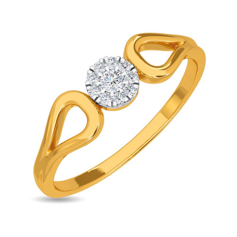 Kisna 14K Yellow Si Diamond Gold Rings For Women | Perfect Simple