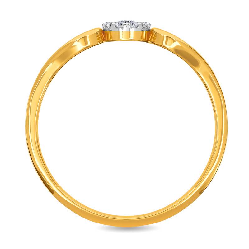 Kisna 14K Yellow Si Diamond Gold Rings For Women | Perfect Simple