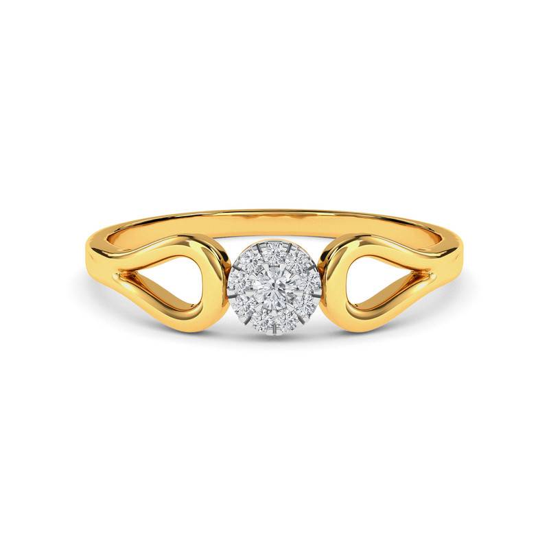 Kisna 14K Yellow Si Diamond Gold Rings For Women | Perfect Simple