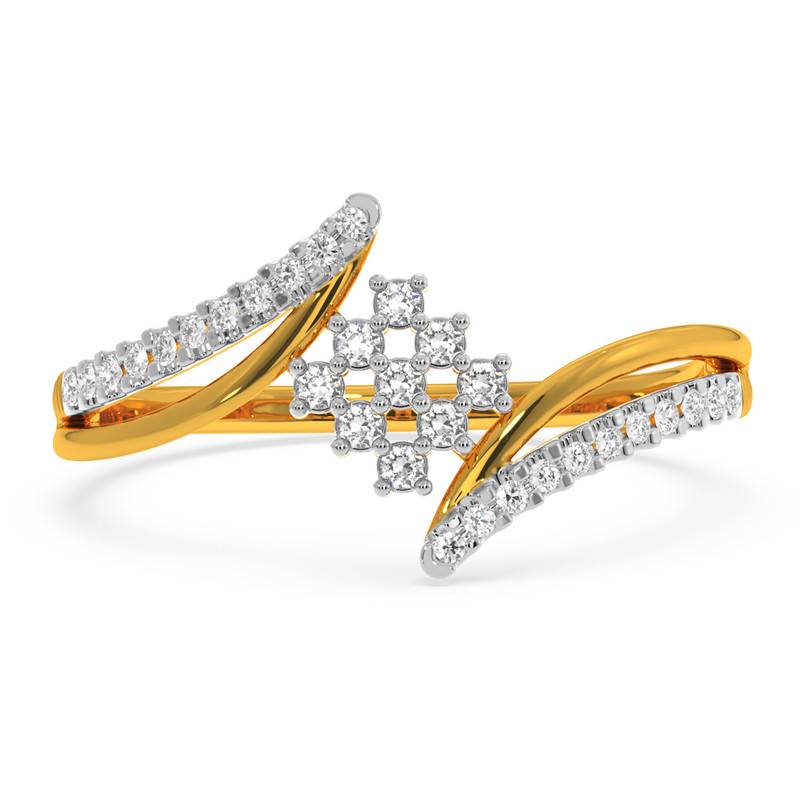 Kisna 14K Yellow Si Diamond Gold Rings For Women | Ninth Glory