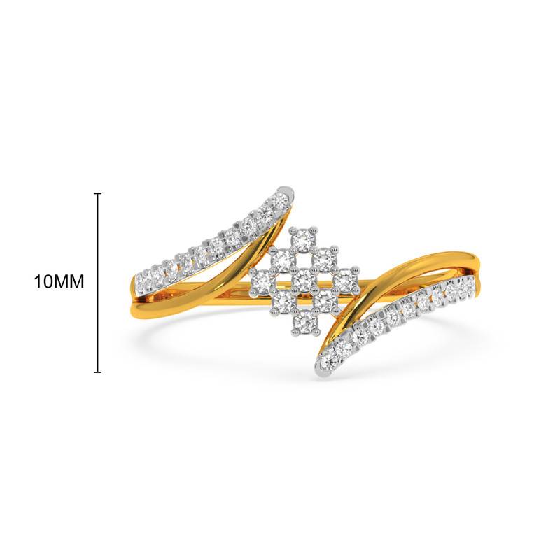 Kisna 14K Yellow Si Diamond Gold Rings For Women | Ninth Glory
