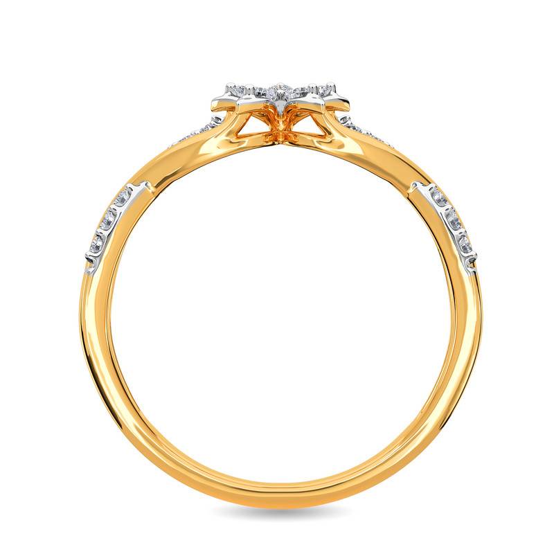 Kisna 14K Yellow Si Diamond Gold Rings For Women | Bella