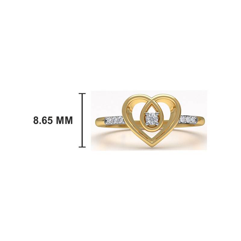 Kisna 14K Yellow Si Diamond Gold Rings For Women | Just Heart