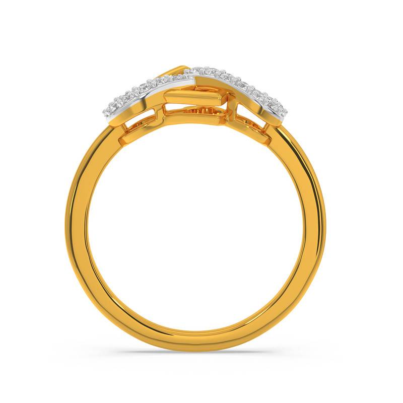 Kisna 14K Yellow Si Diamond Gold Rings For Women | Infinite Love