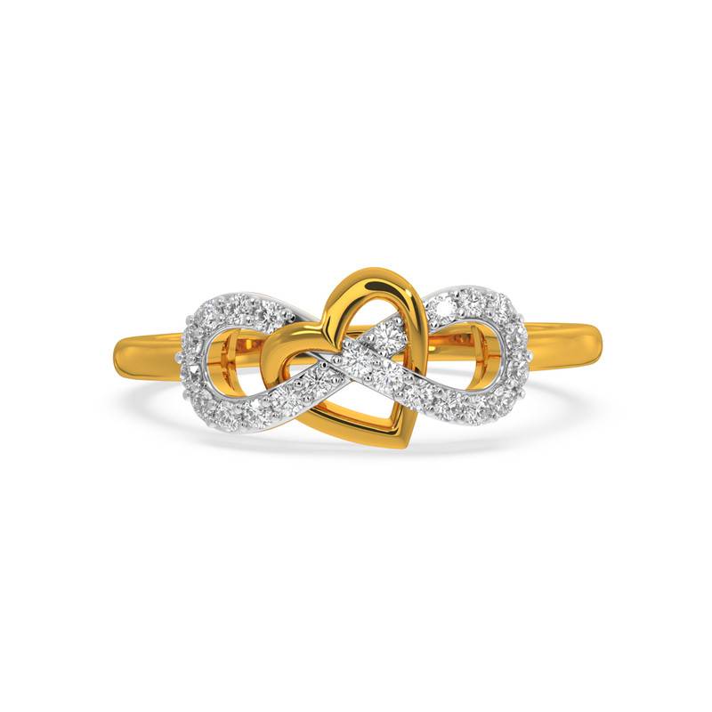 Kisna 14K Yellow Si Diamond Gold Rings For Women | Infinite Love